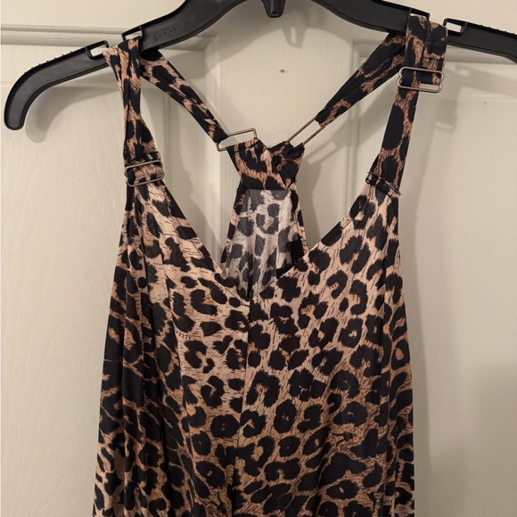 All Saints Leopard/Animal Print Sleeveless Maxi Dress size 10 - Picture 5 of 15